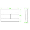 Панель змиву KOER KT-0603-07 240x160x10mm пластикова, кнопка лінійна (колір графіт) (KR5321)