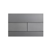 Панель змиву KOER KT-0603-07 240x160x10mm пластикова, кнопка лінійна (колір графіт) (KR5321)