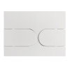 Панель смыва KOER KT-0604-03 240x160x10mm пластиковая, кнопка округленная (цвет белый) (KR5322)