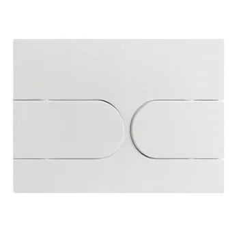 Панель смыва KOER KT-0604-03 240x160x10mm пластиковая, кнопка округленная (цвет белый) (KR5322)