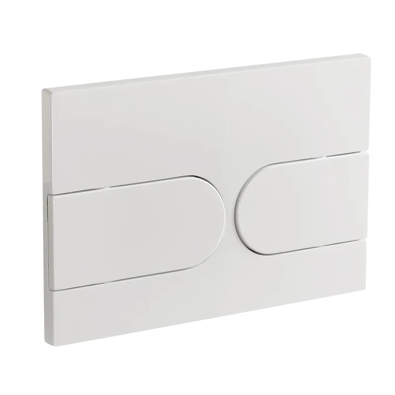 Панель смыва KOER KT-0604-03 240x160x10mm пластиковая, кнопка округленная (цвет белый) (KR5322)