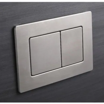 Панель смыва KOER KT-0612-02 240x160x10mm из нержавеющей стали, кнопка квадратная SUS304 (KR6120)