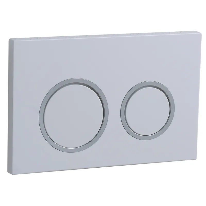 Панель смыва KOER KT-0605-03 220x140x12mm пластиковая, кнопка круглая (цвет белый) (KR5316)