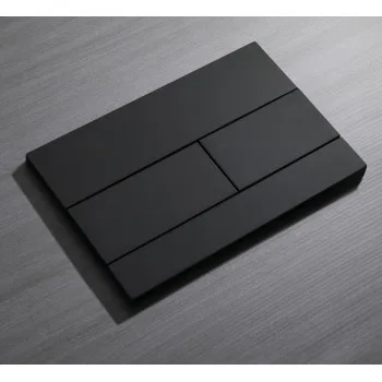Панель смыва KOER KT-0603-05 240x160x10mm пластиковая, кнопка линейная (цвет черный матовый) (KR5320)