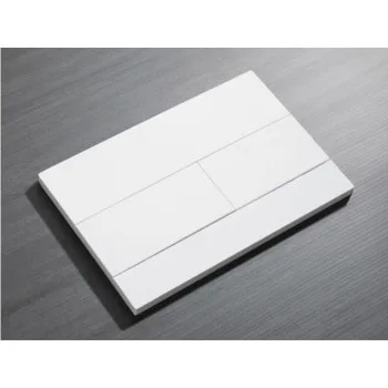 Панель смыва KOER KT-0603-03 240x160x10mm пластиковая, кнопка линейная (цвет белый) (KR5318)