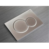 Панель змиву KOER KT-0601-14 240x160x10mm пластикова, кнопка кругла (колір сатин) (KR5177)