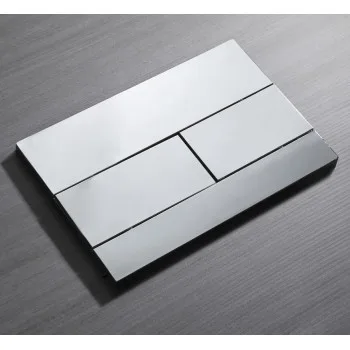 Панель смыва KOER KT-0603-01 240x160x10mm пластиковая, кнопка линейная (цвет хром) (KR5319)