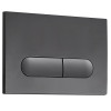 Панель змиву KOER KT-0608-07 240x160x10mm пластикова, кнопка закруглена (колір графіт) (KR6128)