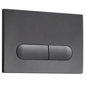 Панель змиву KOER KT-0608-07 240x160x10mm пластикова, кнопка закруглена (колір графіт) (KR6128)