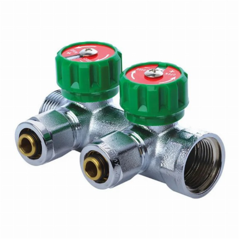 Коллектор теплого пола 2 контура Koer KR.1122-2 1”x2 ways (KR2653)