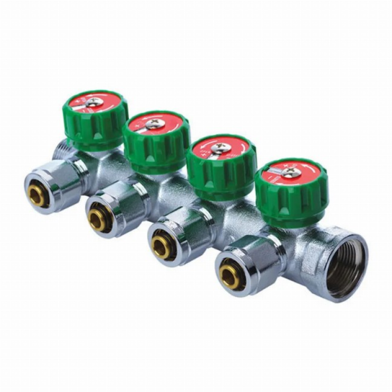 Коллектор теплого пола 4 контура Koer KR.1122-4 1”x4 ways (KR2655)