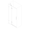 Дверь в нишу распашная KOER SR SD04-100x200-TR-01 прозрачное стекло EASY CLEAN 10мм хром (KR5386)