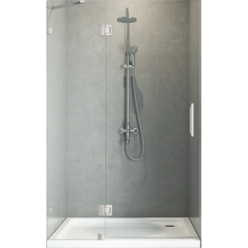 Двері у нішу розпашні KOER SR SD04-100x200-TR-01 прозоре скло EASY CLEAN 10мм хром (KR5386)