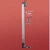 Дверь в нишу распашная KOER SR SD04-100x200-TR-01 прозрачное стекло EASY CLEAN 10мм хром (KR5386)