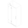 Двері у нішу розпашні KOER SR SD04-120x200-TR-01 прозоре скло EASY CLEAN 10мм хром (KR5387)