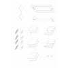 Дверь в нишу распашная KOER SR SD04-100x200-TR-01 прозрачное стекло EASY CLEAN 10мм хром (KR5386)