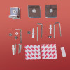 Дверь в нишу распашная KOER SR SD04-100x200-TR-01 прозрачное стекло EASY CLEAN 10мм хром (KR5386)