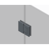 Дверь в нишу распашная KOER SR SD04-100x200-TR-01 прозрачное стекло EASY CLEAN 10мм хром (KR5386)
