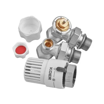 Комплект для підключення радіатора (кутовий) з термоголовкою 1/2'' ( KOER SET-29 ) (KR5716)