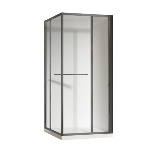 Душевая кабина без поддона KOER SR SC09-90x90x200-L-TR-07 прозрачное стекло EASY CLEAN 6мм графит (KR5685)