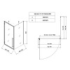 Душевая кабина без поддона KOER SR SC08-90x90x200-TR-01 прозрачное стекло EASY CLEAN 6мм хром (KR5371)