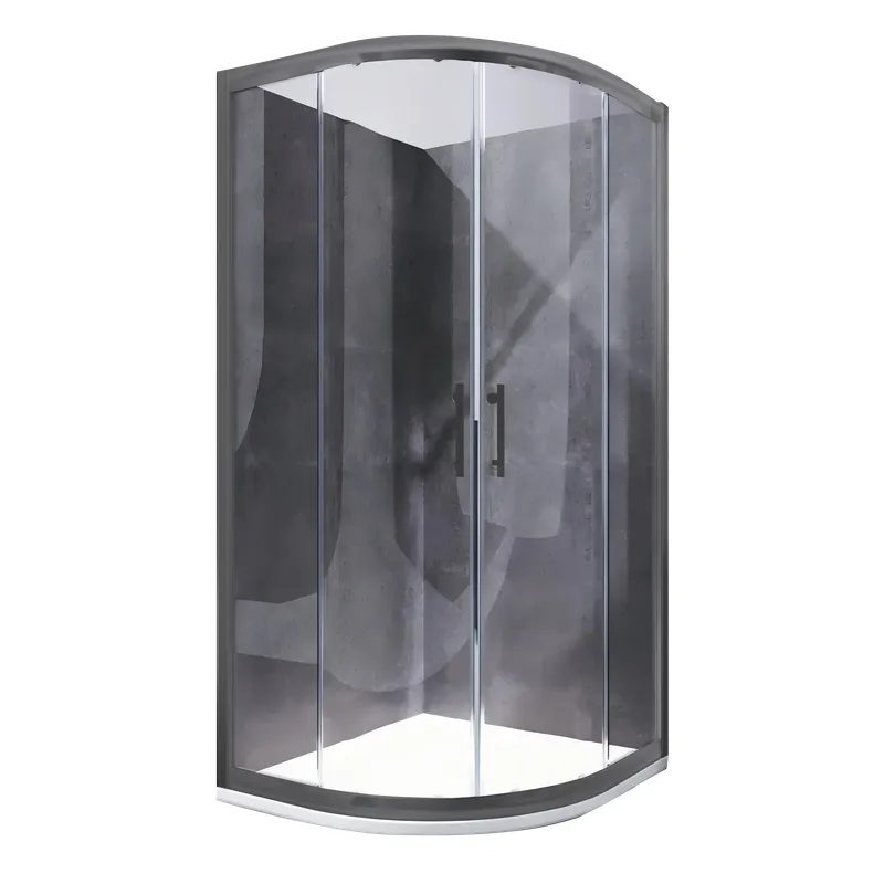 Душевая кабина без поддона KOER SR SC04-90x90x195-TR-07 прозрачное стекло EASY CLEAN 5мм графит (KR5362)