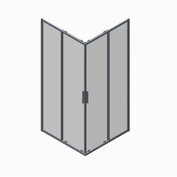 Душевая кабина без поддона KOER SR SC10-90x90x195-TR-07 прозрачное стекло EASY CLEAN 6мм графит (KR5944)