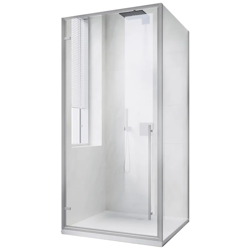 Душевая кабина без поддона KOER SR SC08-90x90x200-TR-01 прозрачное стекло EASY CLEAN 6мм хром (KR5371)