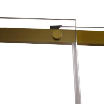 Душова кабіна без піддону KOER SR SC03-90x90x200-TR-12 прозоре скло EASY CLEAN 6мм матове золото (KR5358)