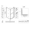 Душевая кабина без поддона KOER SR SC09-90x90x200-L-TR-07 прозрачное стекло EASY CLEAN 6мм графит (KR5685)