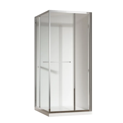 Душевая кабина без поддона KOER SR SC09-90x90x200-R-TR-01 прозрачное стекло EASY CLEAN 6мм хром (KR5770)