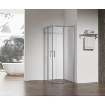 Душевая кабина без поддона KOER SR SC03-90x90x200-TR-02 прозрачное стекло EASY CLEAN 6мм SS COLOR (KR5680)