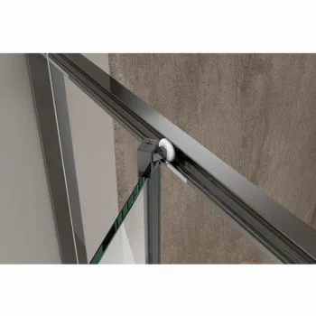 Душевая кабина без поддона KOER SR SC09-90x90x200-L-TR-07 прозрачное стекло EASY CLEAN 6мм графит (KR5685)