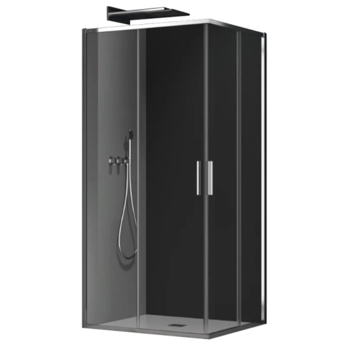 Душевая кабина без поддона KOER SR SC10-90x90x195-TR-01 прозрачное стекло EASY CLEAN 6мм хром (KR5942)