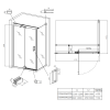 Душевая кабина без поддона KOER SR SC02-100x80x200-TR-01 прозрачное стекло EASY CLEAN 8мм хром (KR5355)