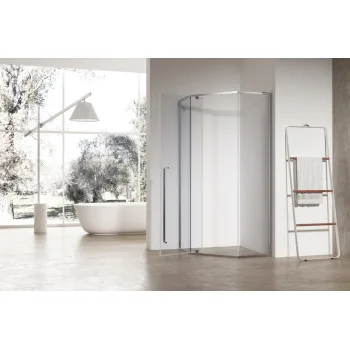 Душова кабіна без піддону KOER SR SC06-90x90x200-TR-01 прозоре скло EASY CLEAN 8мм хром (KR5364)