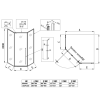 Душевая кабина без поддона KOER SR SC06-90x90x200-TR-07 прозрачное стекло EASY CLEAN 8мм графит (KR5366)