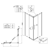 Душевая кабина без поддона KOER SR SC03-100x100x200-TR-01 прозрачное стекло EASY CLEAN 6мм хром (KR5357)