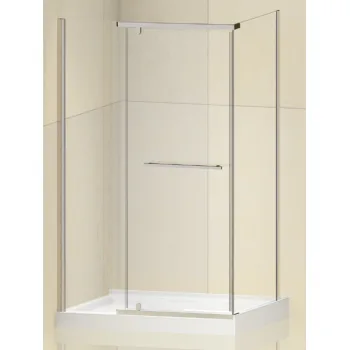 Душова кабіна без піддону KOER SR SC01-120x80x200-TR-01 прозоре скло EASY CLEAN 8мм хром (KR5353)