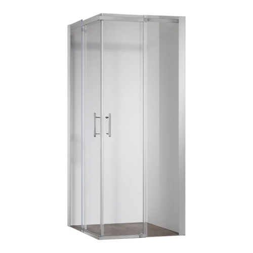 Душова кабіна без піддону KOER SR SC03-100x100x200-TR-01 прозоре скло EASY CLEAN 6мм хром (KR5357)