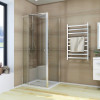 Душова кабіна без піддону KOER SR SC05-90x90x195-TR-01 прозоре скло EASY CLEAN 6мм хром (KR5363)