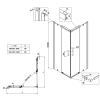 Душевая кабина без поддона KOER SR SC03-90x90x200-TR-07 прозрачное стекло EASY CLEAN 6мм графит (KR5359)