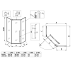 Душевая кабина без поддона KOER SR SC06-90x90x200-TR-01 прозрачное стекло EASY CLEAN 8мм хром (KR5364)