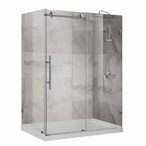 Душова кабіна без піддону KOER SR SC07-120x90x200-TR-01 прозоре скло EASY CLEAN 8мм хром (KR5370)