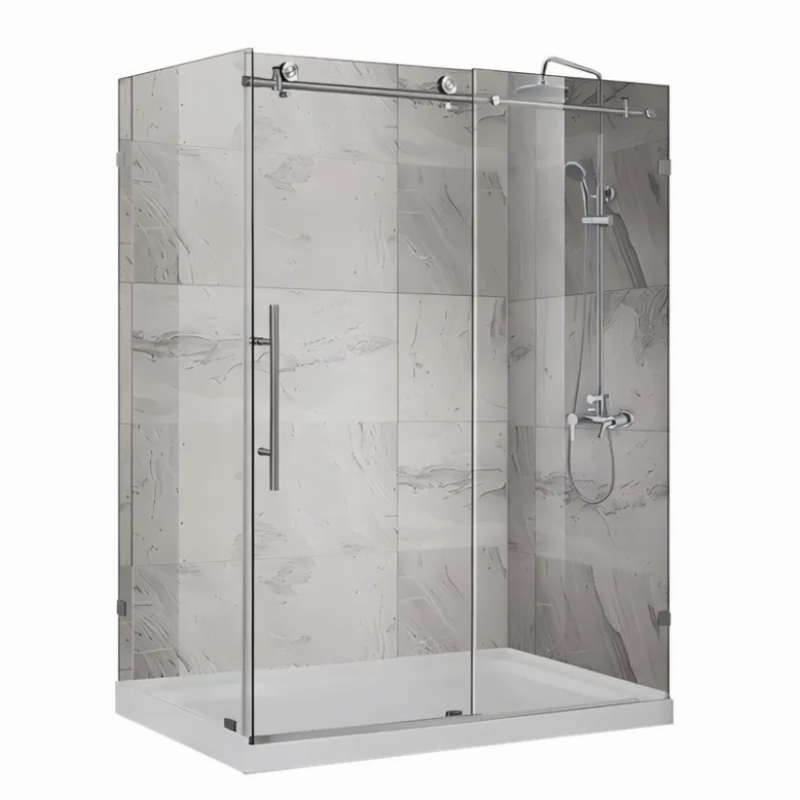Душова кабіна без піддону KOER SR SC07-120x90x200-TR-01 прозоре скло EASY CLEAN 8мм хром (KR5370)