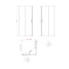 Душевая кабина без поддона KOER SR SC10-90x90x195-TR-01 прозрачное стекло EASY CLEAN 6мм хром (KR5942)