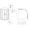 Душевая кабина без поддона KOER SR SC04-90x90x195-TR-01 прозрачное стекло EASY CLEAN 5мм хром (KR5360)