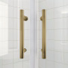 Душова кабіна без піддону KOER SR SC04-90x90x195-TR-12 прозоре скло EASY CLEAN 5мм матове золото (KR5681)