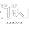 Душова кабіна без піддону KOER SR SC06-100x100x200-TR-01 прозоре скло EASY CLEAN 8мм хром (KR5365)