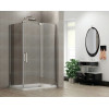 Душевая кабина без поддона KOER SR SC02-100x80x200-TR-01 прозрачное стекло EASY CLEAN 8мм хром (KR5355)